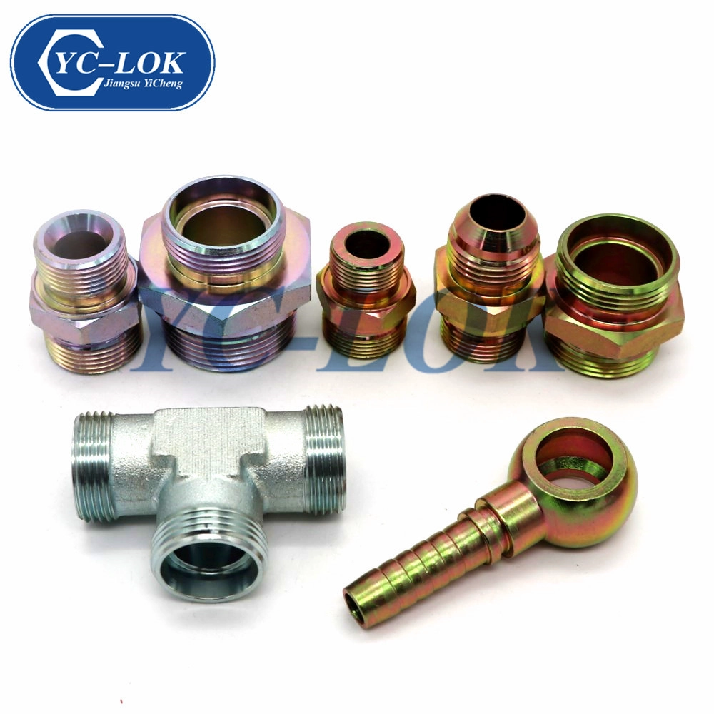 Raccord d'adaptateur de tuyau hydraulique planté en zinc