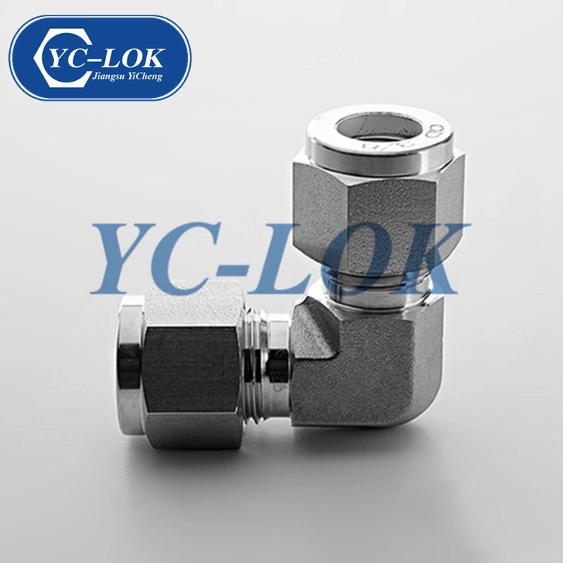 고압 스테인레스 스틸 316 Equal Elbow Double Ferrule 피팅