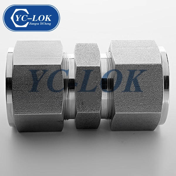 OD 3 /8 Chinese Manufacturer SS 316 Twin Ferrule Tube Compression Union Fittings