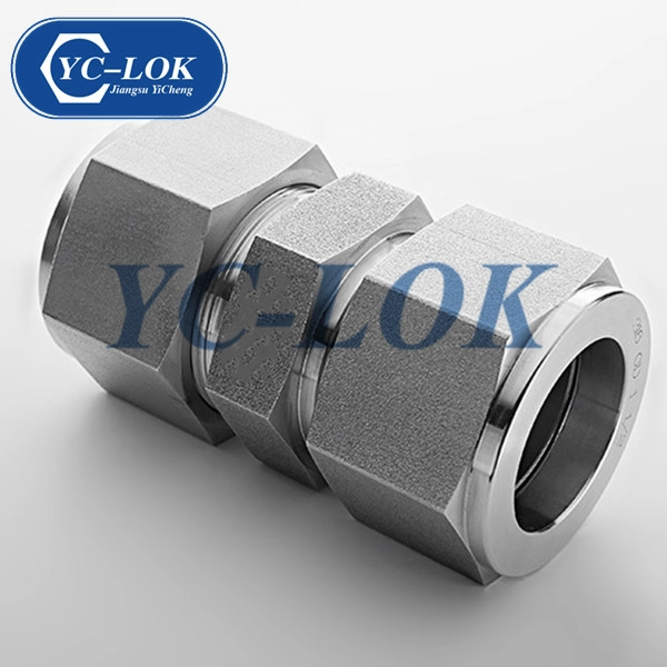 OD 3 /8 Chinese Manufacturer SS 316 Twin Ferrule Tube Compression Union Fittings