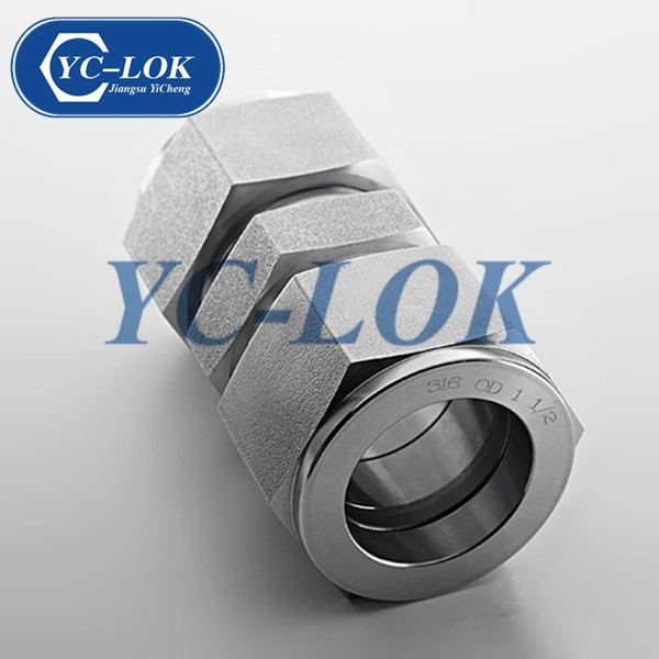 OD 3 /8 Chinese Manufacturer SS 316 Twin Ferrule Tube Compression Union Fittings