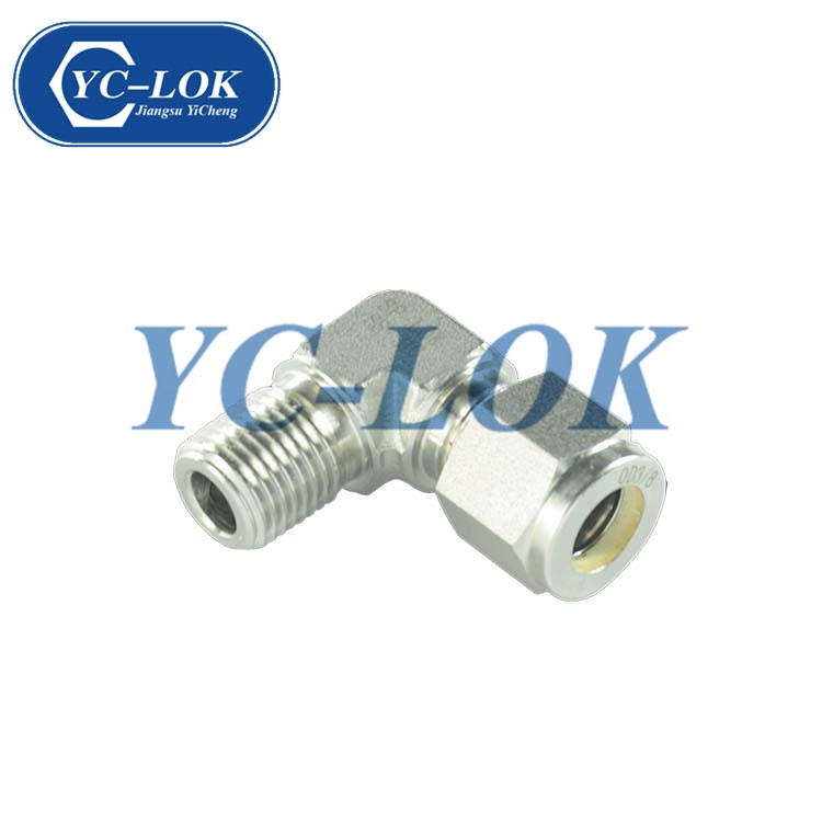 İkiz Yüksük SS 316 OD 3/8 - 1/4 NPT Erkek Dirsek Bağlantısı Tüp Uydurma