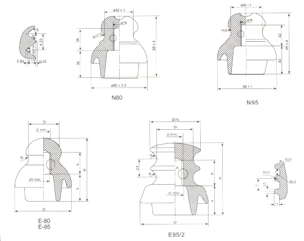 Low voltage pin insulators