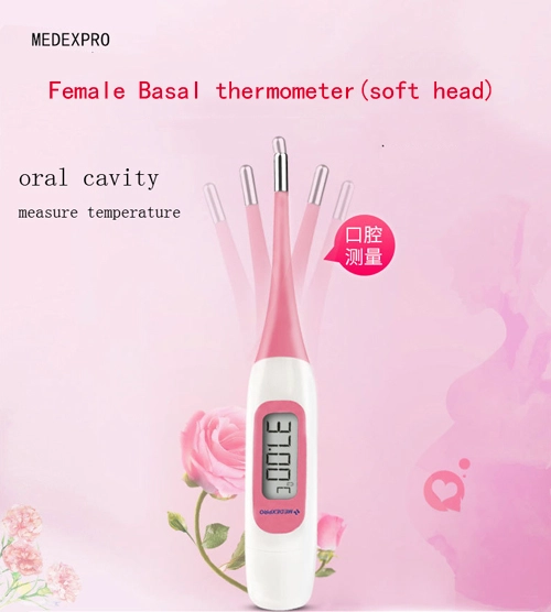 Flexible Spitze Ovulation Oral Medical Clinical Electronic Fieber Digitale Thermometer Fruchtbarkeitsvorhersage und Ovulationsverfolgung