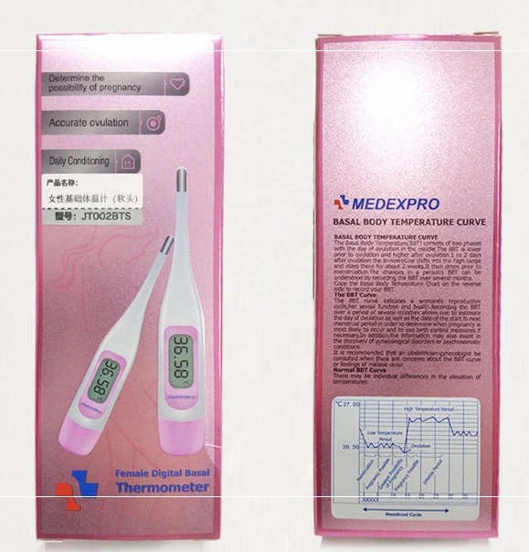 Flexible Spitze Ovulation Oral Medical Clinical Electronic Fieber Digitale Thermometer Fruchtbarkeitsvorhersage und Ovulationsverfolgung