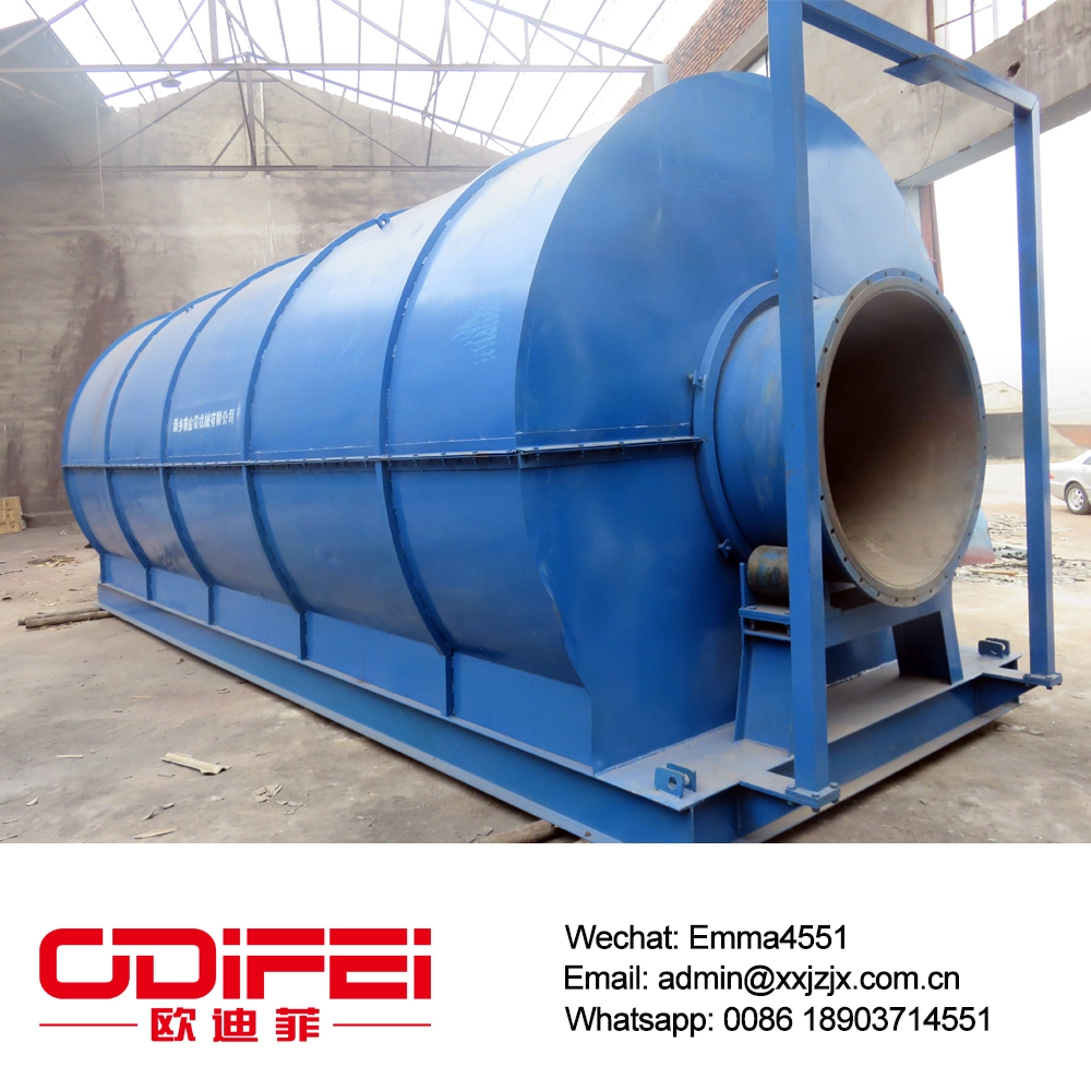 Batch type waste rubber pyrolysis plant