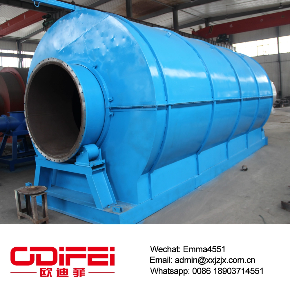 Batch type waste rubber pyrolysis plant