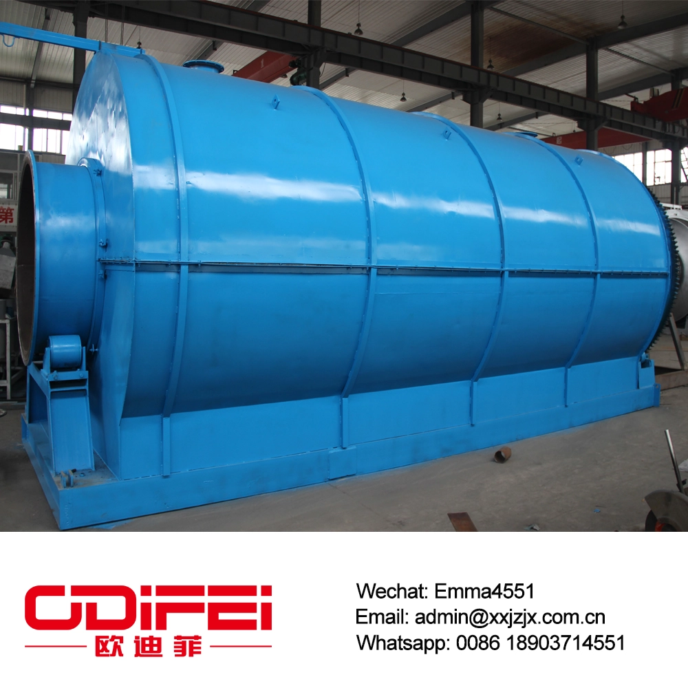 Batch type waste rubber pyrolysis plant