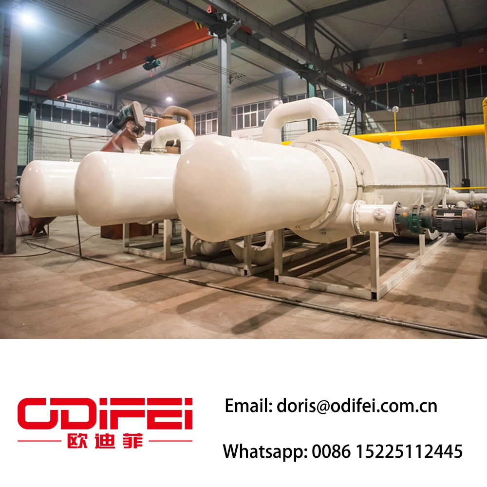 Fully continuous waste tire pyrolysis oil machine