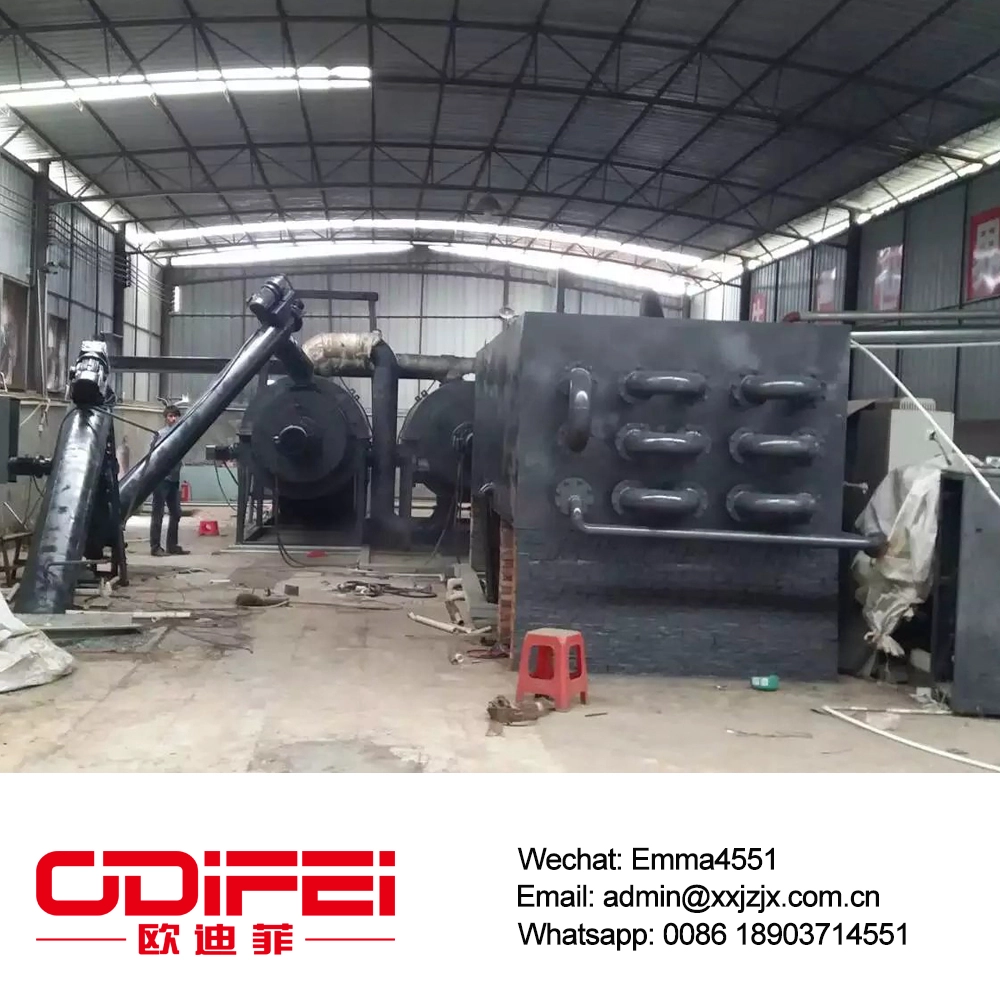 Waste Black Tyre Pyrolysis Oil Refining Equipment
