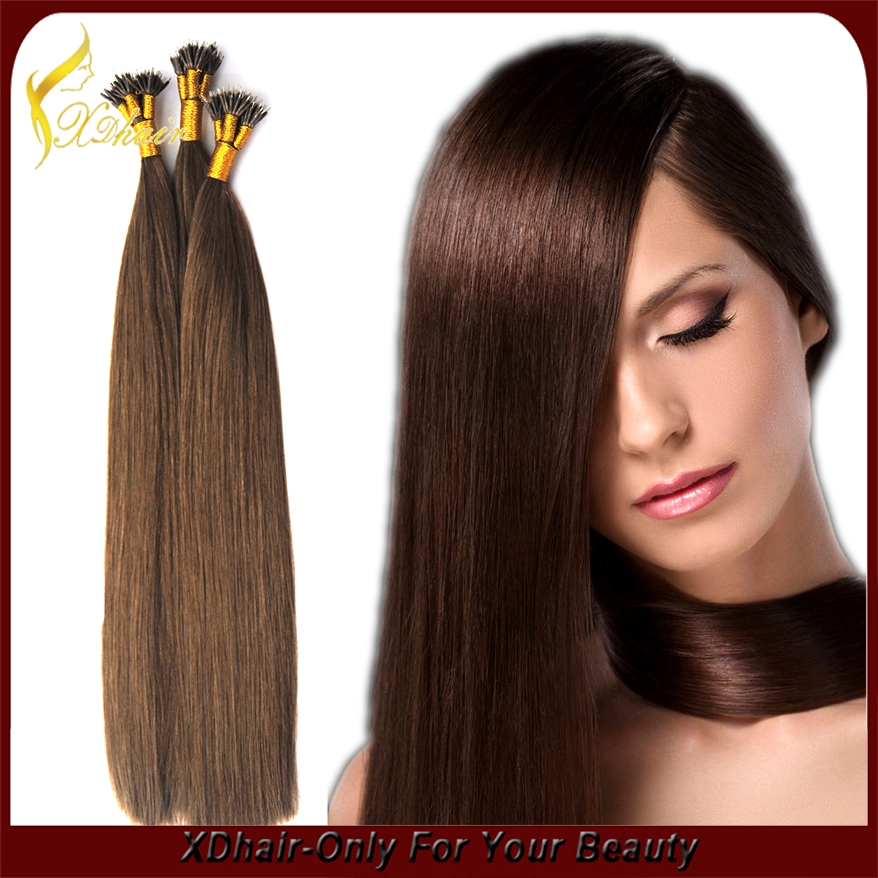 porcelana 2015 Los más vendidos Nano Nano Tip Tip Cabello anillo de pelo 100% fábrica al por mayor del pelo humano fabricante