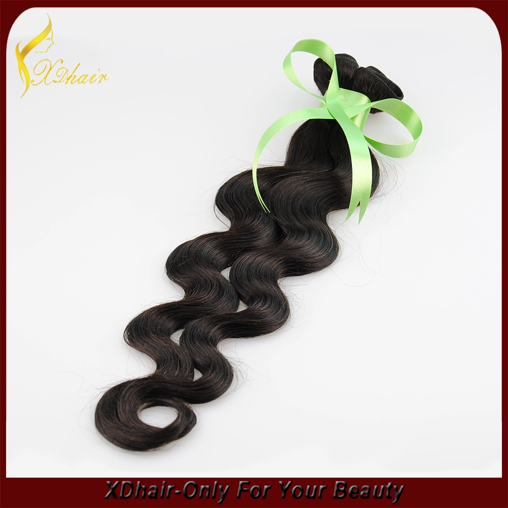 6A Factory Wholesale Brazilian Virgin Hair Body Wave Hair Human Hair Weft #1 Color Hair Weave Extensions