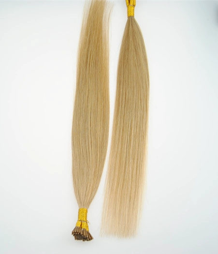 Blond color keratin straight human hair brazilian virgin i tip hair for white women