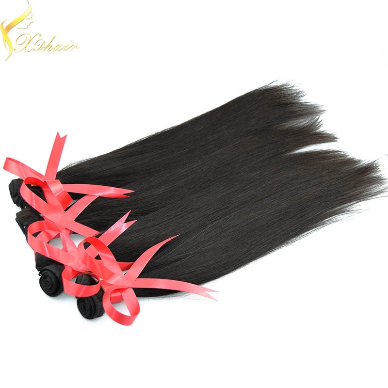 Cheap Natural Color 12-30 inches long straight human hair wefts ,100% virgin brazilian hair weaves for sale