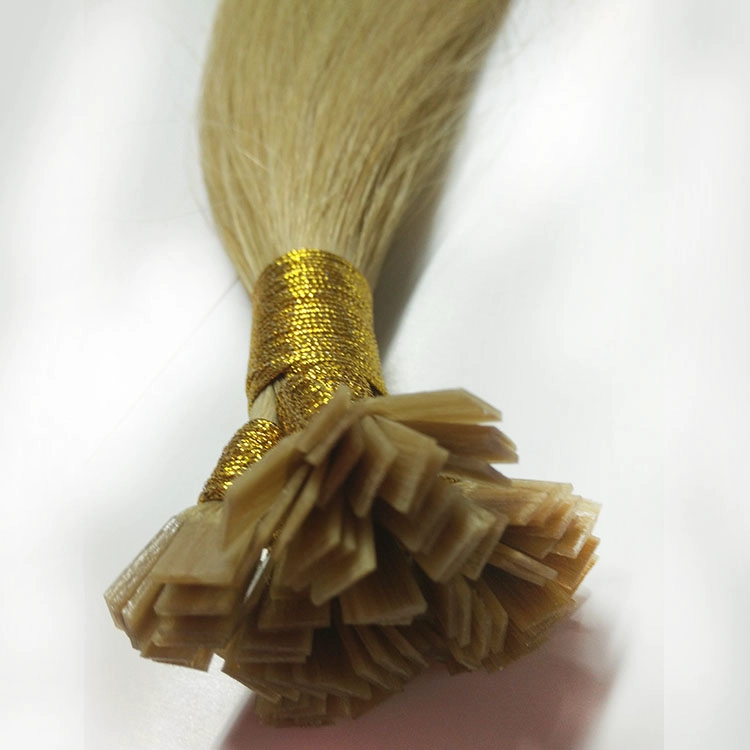 Flat tip hair extension high light human hair color 60 russian hair