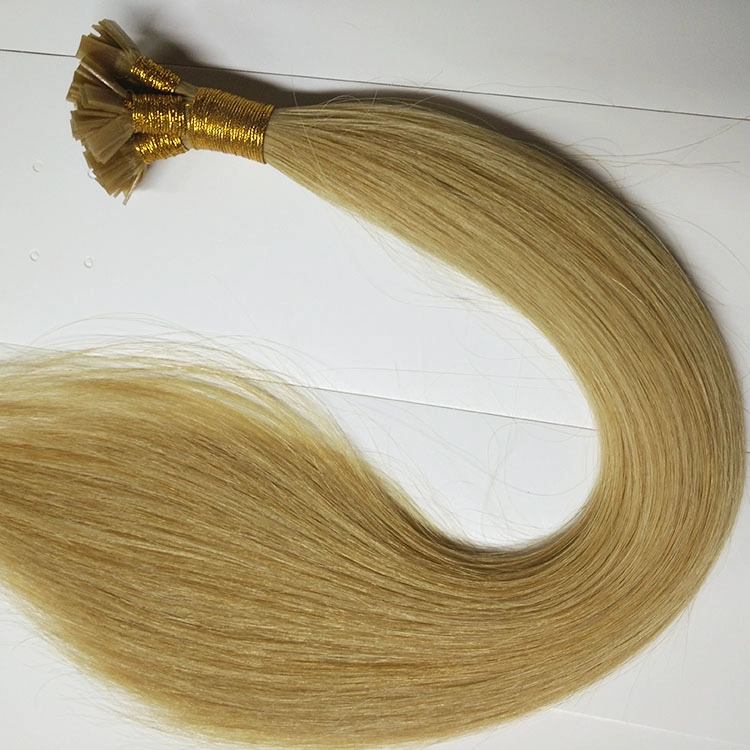 Flat tip hair extension high light human hair color 60 russian hair