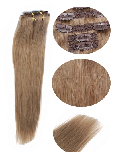 Hair Extension Type and Silky Straight Wave Style balayage hair extension clip in hair for white women