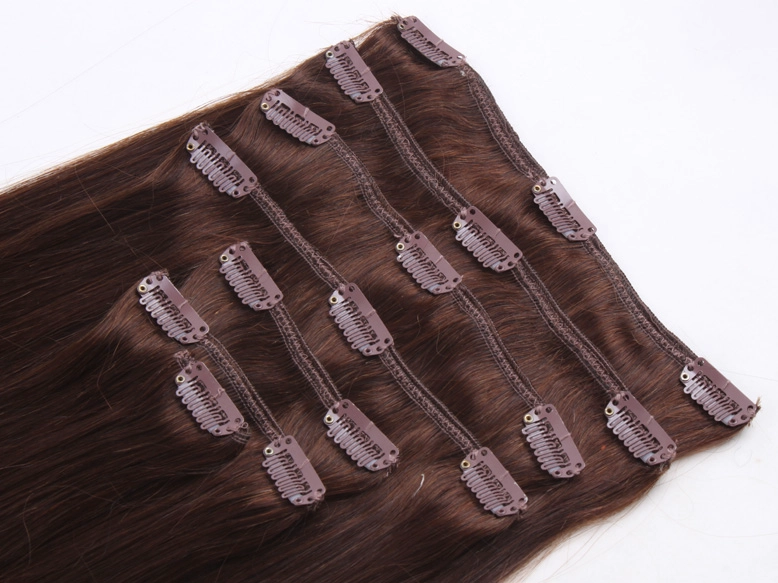 porcelana En existencia, gran oferta, moda, nuevos estilos de clip sin procesar de grado 12A en extensiones de cabello del PROVEEDOR fabricante