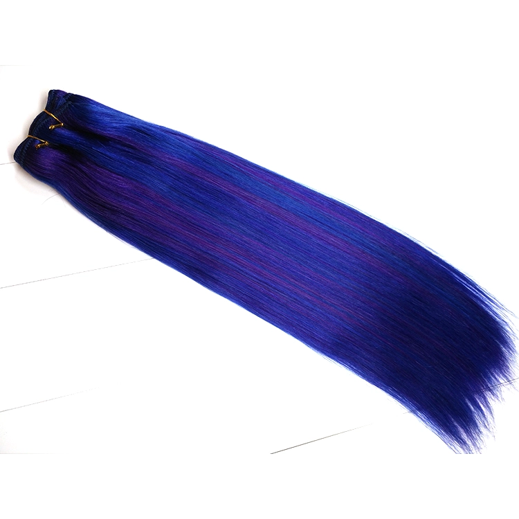 Mix color hair weft  highlight purple color blue weaving 150g per pack bulk order price