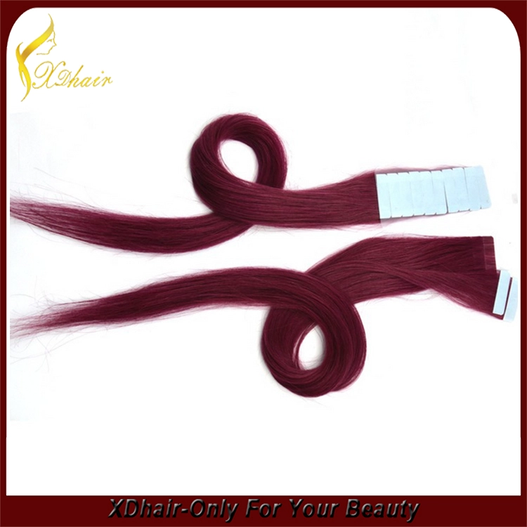 New product best colored high quality glue Indian virgin hair double drawn Germany glue beautiful colored tape hair extension