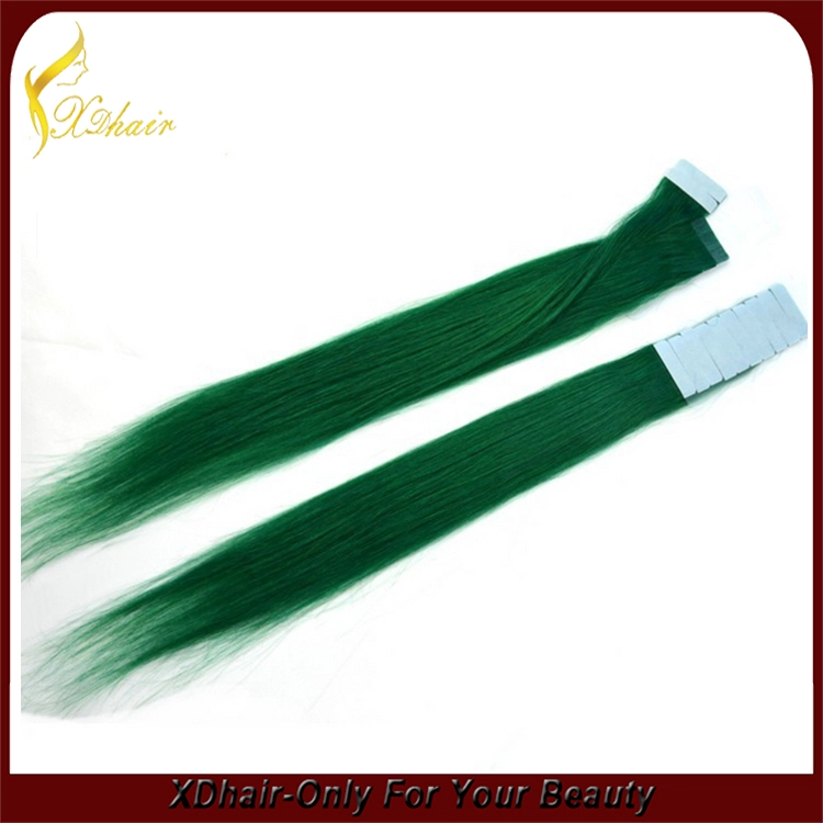New product best colored high quality glue Indian virgin hair double drawn Germany glue beautiful colored tape hair extension