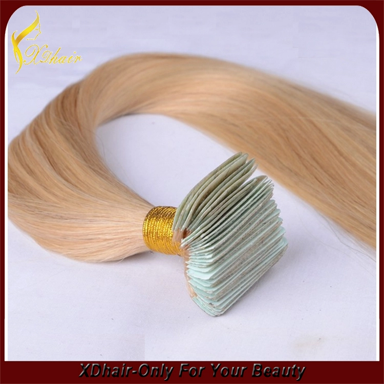 No shedding no tangle beautiful colored blue glue100% Brazilian virgin remy hair Germany blue glue new style tape hair extension