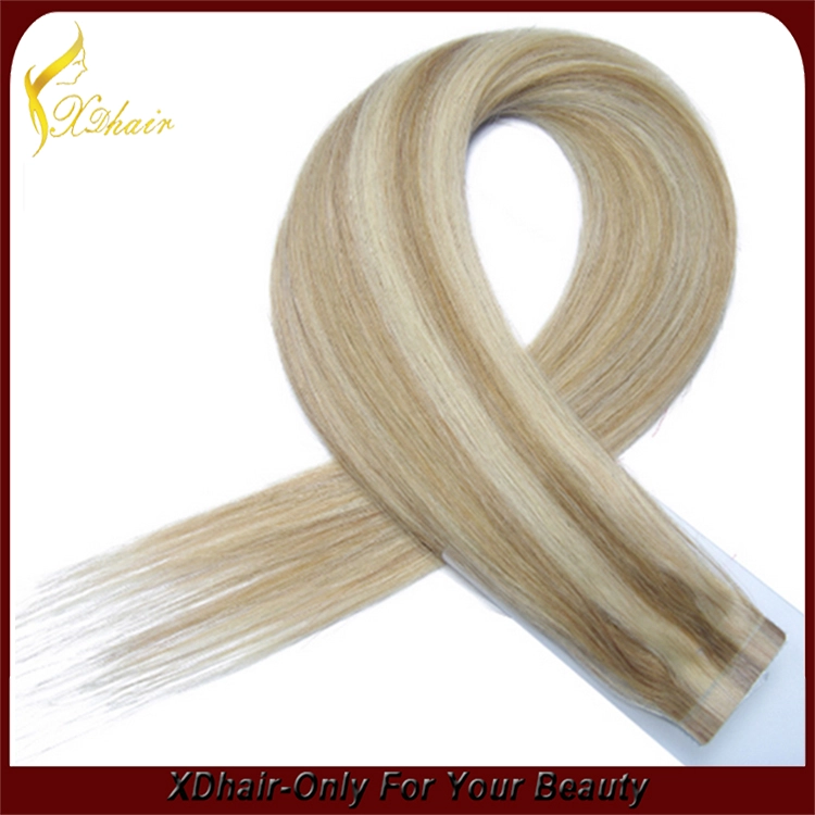 No shedding no tangle new style blue glue 100% Brazilian virgin remy hair Germany blue glue beautiful colored tape hair extension