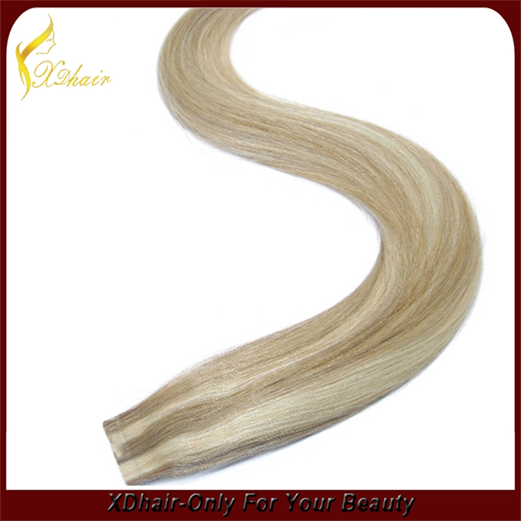 No shedding no tangle new style blue glue 100% Brazilian virgin remy hair Germany blue glue beautiful colored tape hair extension