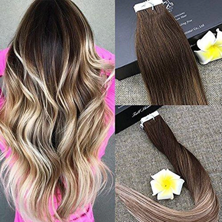 porcelana Cinta de extensión de cabello 100 cabello humano cabello remy de alta calidad fabricante