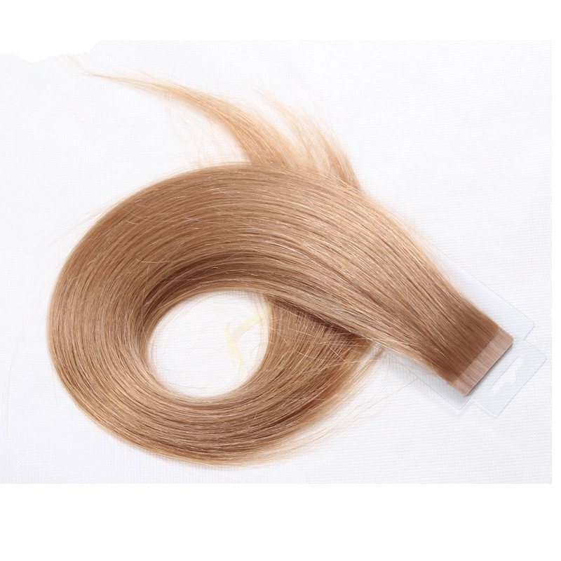 Tape Human hair extensions light color virgin brazilian hair pu skin wefts for women