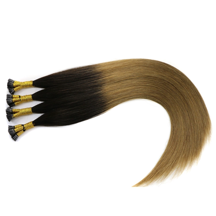 Top grade double drawn ombre 2T color I stick tip hair extensions