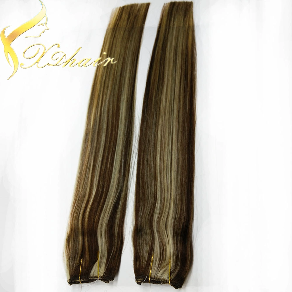 Two color mix human hair clip in extension piano color hair