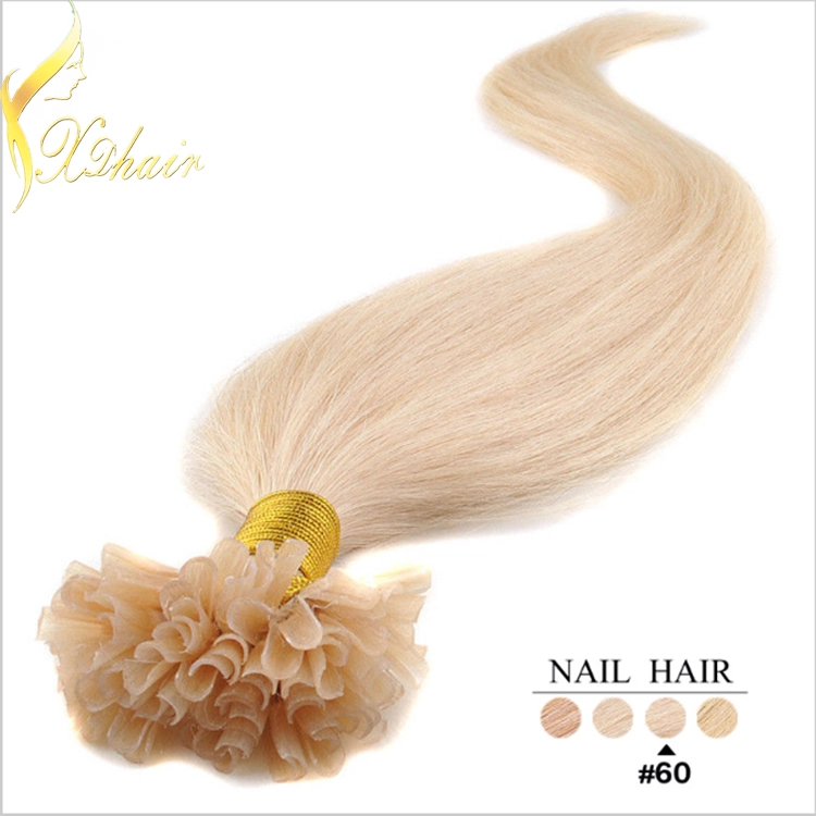 China Unprocessed cheap nail tip hair manufacturer