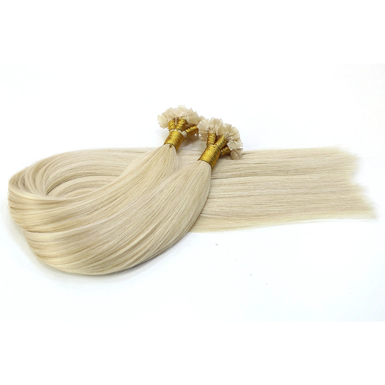 aliexpress china blonde color 60# cut from one donor 100% virgin brazilian remy human hair flat tip hair extensions