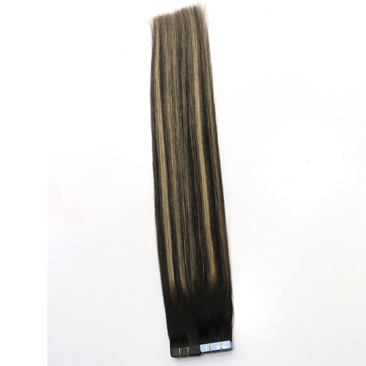 black color hair for black women virgin brazilian indian remy human PU tape hair extension