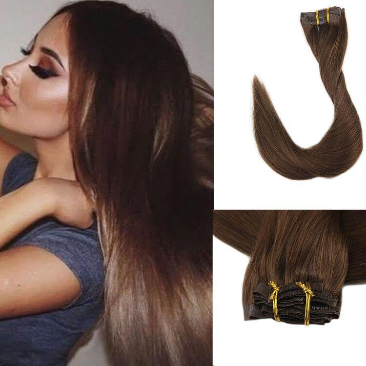 porcelana clip doble dibujado en extensión de cabello humano extensión de cabello con clip de alta calidad fabricante