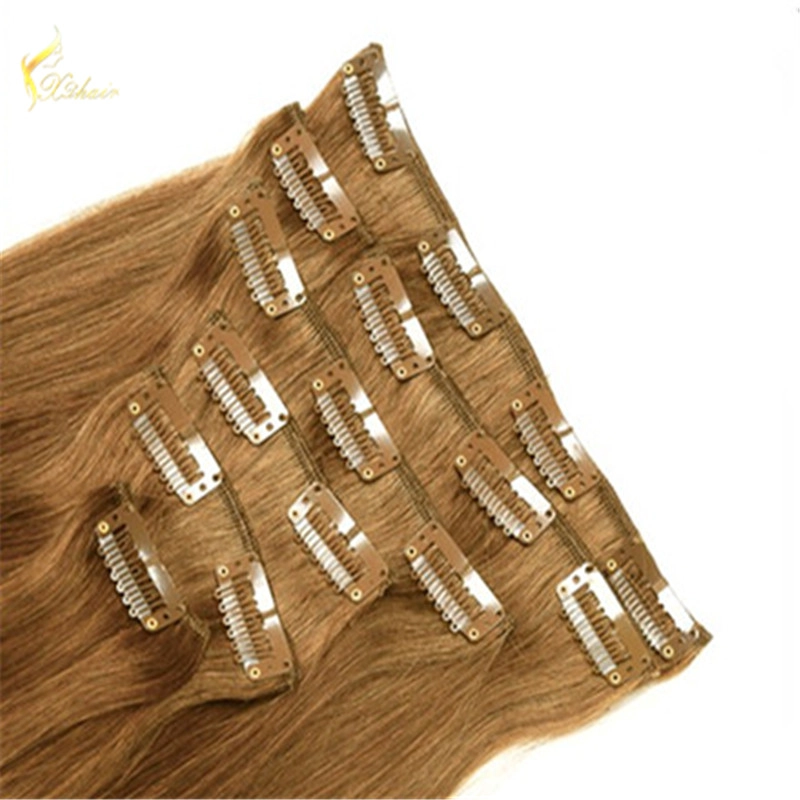 unprocessed clip in hair extension for white woman Piano color human hair weave chinese human hair extension