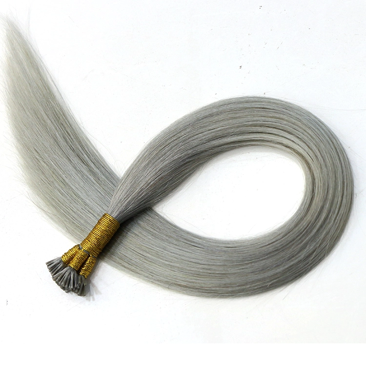 wholesale price 20" gray color fusion I stick tip hair extensions