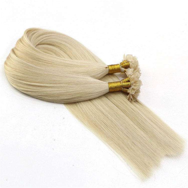 wholesale price grade 8A #60 color fusion flat tip hair extensions