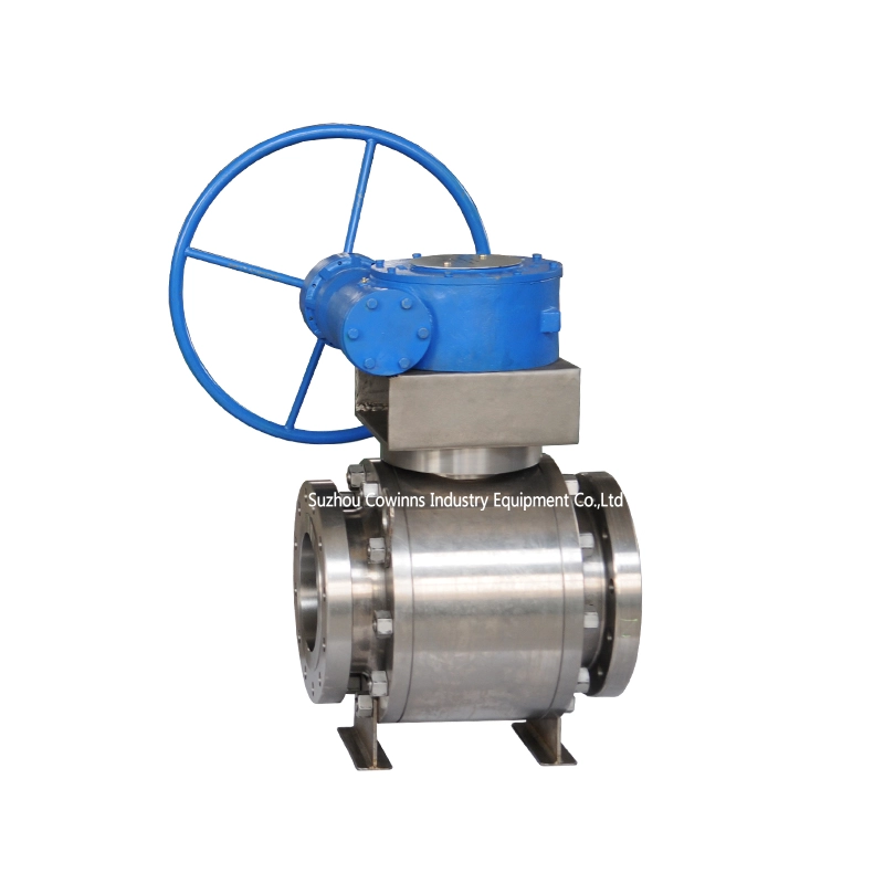 150LB Valvola a sfera ASTM B381 F2 da 10 '' Sede RPTFE Flangia RF a passaggio totale Sfera con volantino a vite senza fine flottante