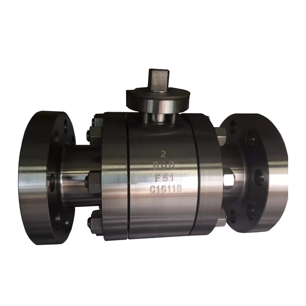 2 '' 600LB A182 F51 RF brida 3pc puerto lleno flotante nivel operado válvula de bola