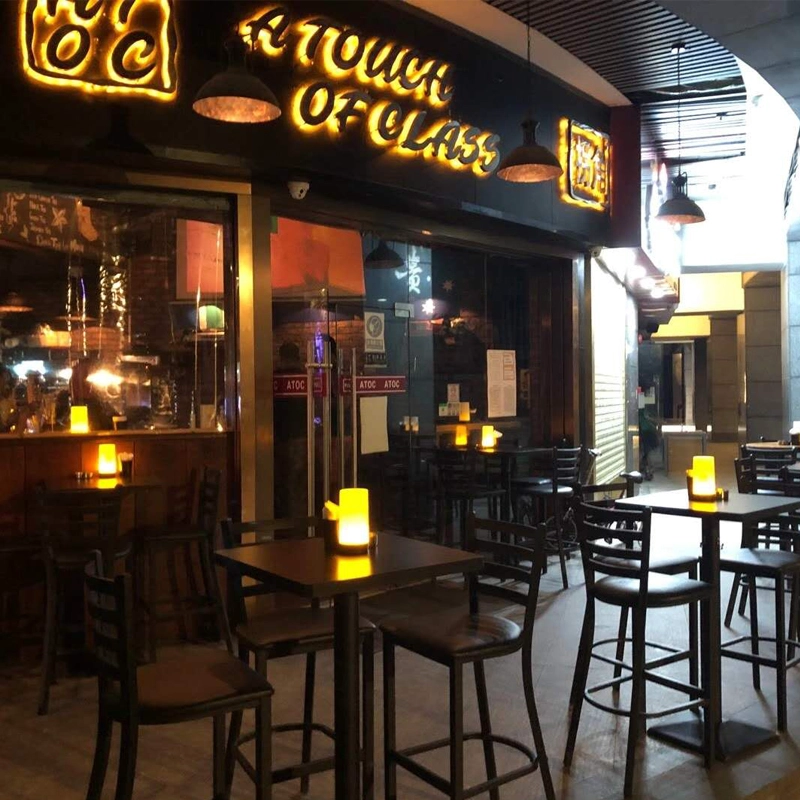 Tablero aglomerado de 24 * 30 '' + restaurante incombustible que cena la mesa de madera sólida