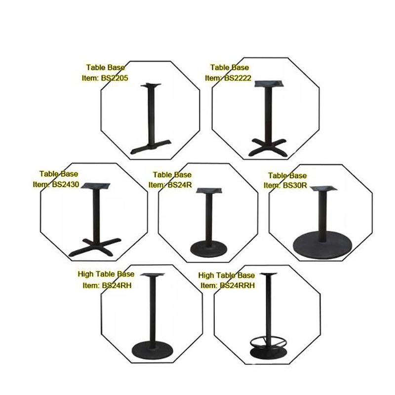 Black Four Legs Table Base Cast Iron Metal Table Legs