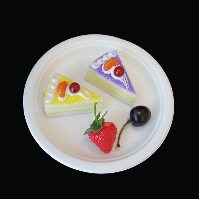 10 inch disposable round bagasse plates sugarcane tableware supplier