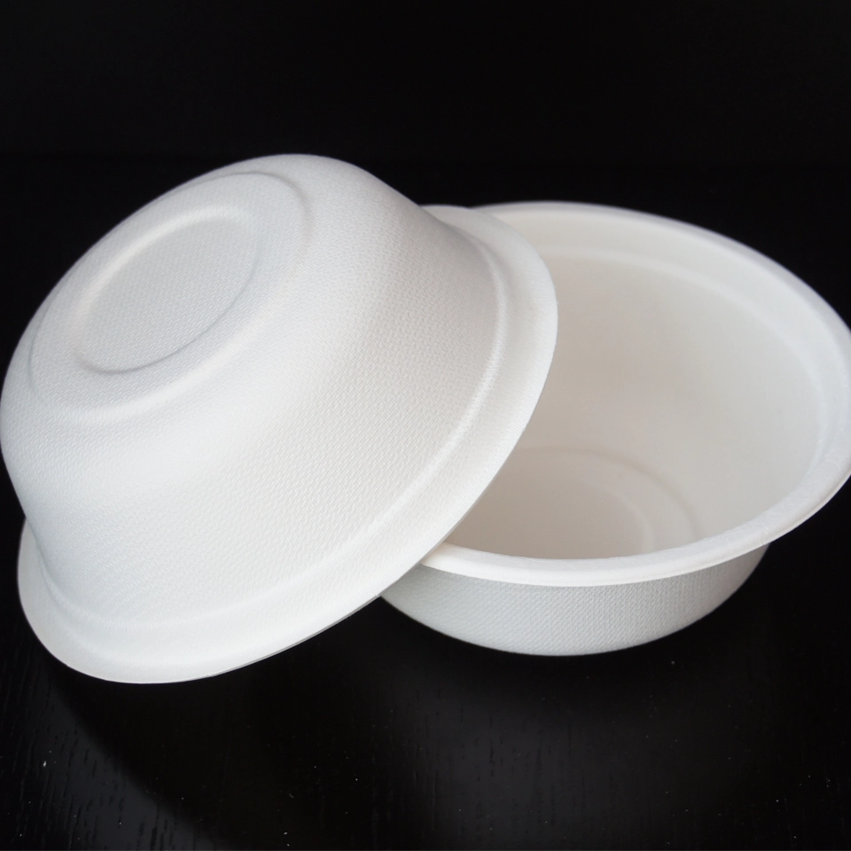 Fabricante de microondas de tazón de sopa de bagazo de caña de azúcar desechable degradable de 500 ml de 18 oz