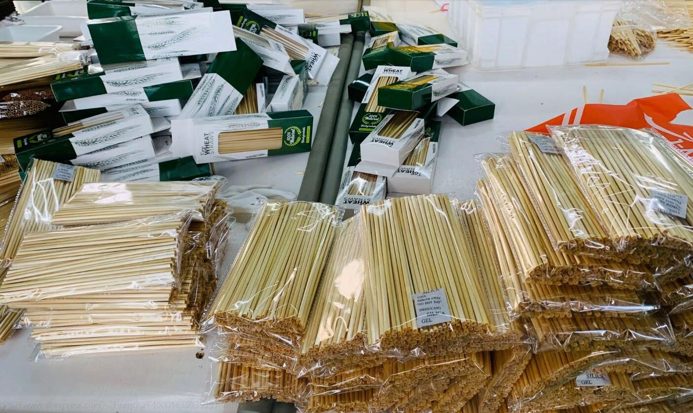 200mm length 3-5mm diameter reusable wheat straw manufacturer