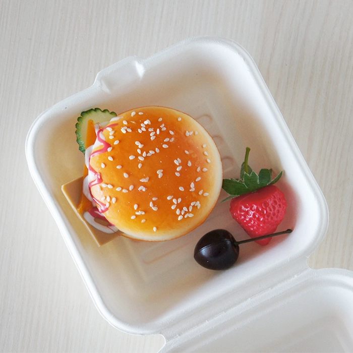 Fabricante de envases de comida para llevar desechables de 6 * 6 pulgadas