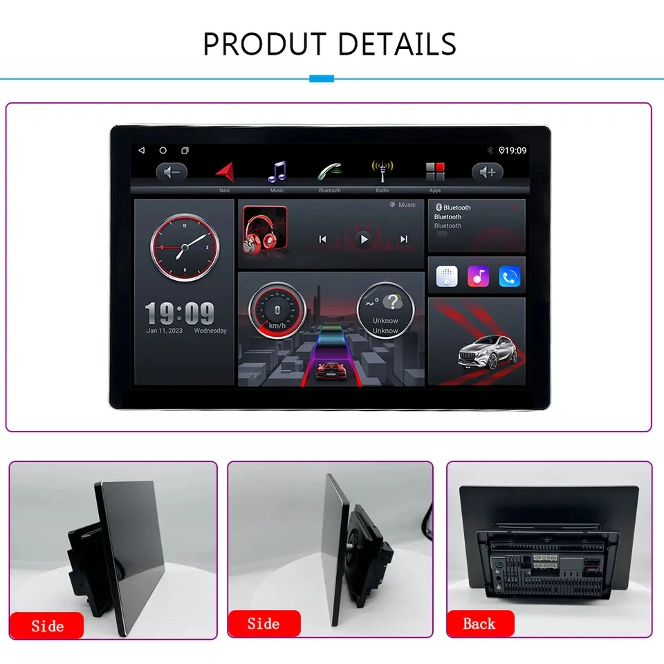 13inch Rotating shaking head Android car DVD Navigation Car Radio