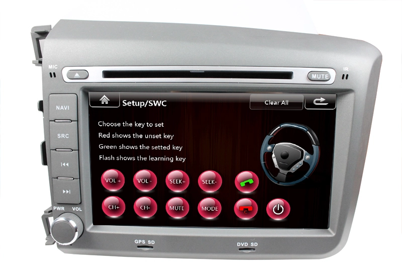 Car DVD for Honda 2012 CIVIC left ST-8016