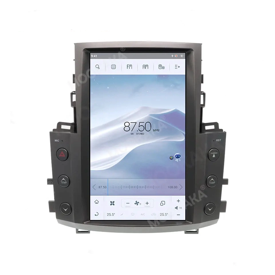 Android 12.0 8 + 128 Go Tesla Style pour Lexus LX570 2007 2008 2009-2015 Multimedia Player Auto Radio Car Stéréo DVD
